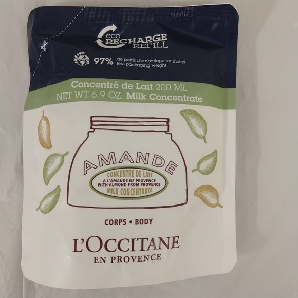 L'Occitane REFILL Almond Milk Concentrate Body Lotion (7oz/200ml) NEW - Picture 1 of 4